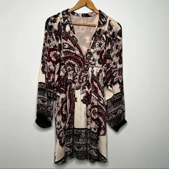 Free People Say You Love Me Long Sleeve Mini Dress Size Small - Picture 5 of 11